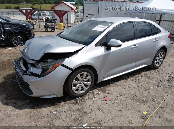 JTDEPRAE6LJ005542 2020 TOYOTA COROLLA Silver Առջևի ձախ երեք քառորդ տեսարան