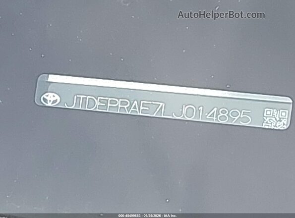 JTDEPRAE7LJ014895 2020 TOYOTA COROLLA Silver Engine compartment view
