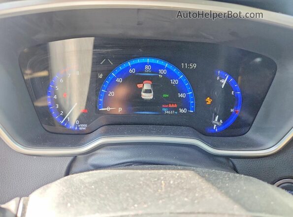 JTDFPRAE9LJ112508 2020 TOYOTA COROLLA Charcoal Instrument cluster view