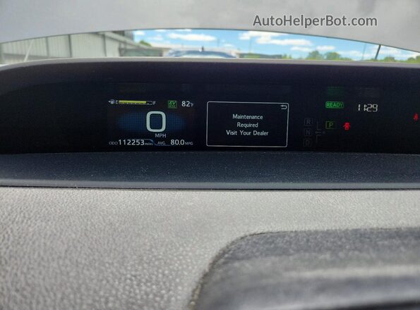 JTDKAMFP0M3175032 2021 TOYOTA PRIUS Silver Սարքավորումների վահանակի տեսք