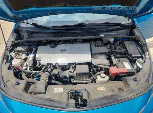 JTDKAMFP0M3180442 2021 TOYOTA PRIUS Blue Vista interior trasera
