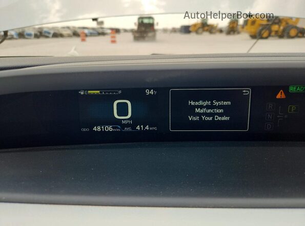 JTDKAMFP1M3189263 2021 TOYOTA PRIUS White Vista del cuadro de instrumentos
