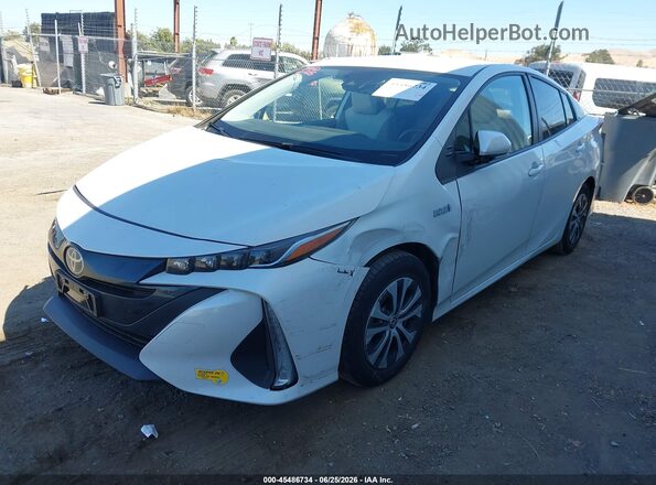 JTDKAMFP2N3226970 2022 TOYOTA PRIUS PRIME White წინა მარცხენა ხედი სამი მეოთხედიდან