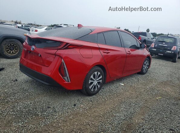 JTDKAMFP6M3175830 2021 TOYOTA PRIUS Red 