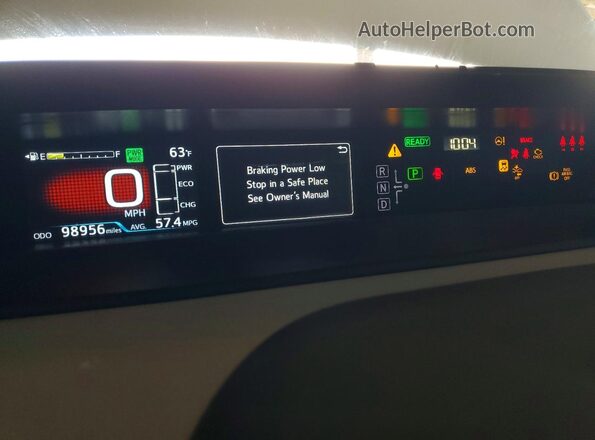 JTDKAMFP7M3172788 2021 TOYOTA PRIUS White Instrument cluster view