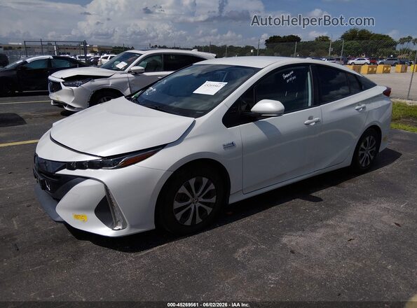 JTDKAMFP7M3183547 2021 TOYOTA PRIUS PRIME White Առջևի ձախ երեք քառորդ տեսարան