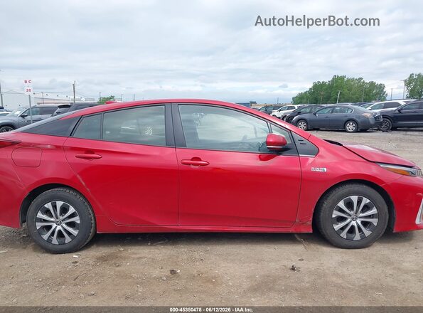 JTDKAMFP8M3186912 2021 TOYOTA PRIUS PRIME Red Vista interior de 360 grados