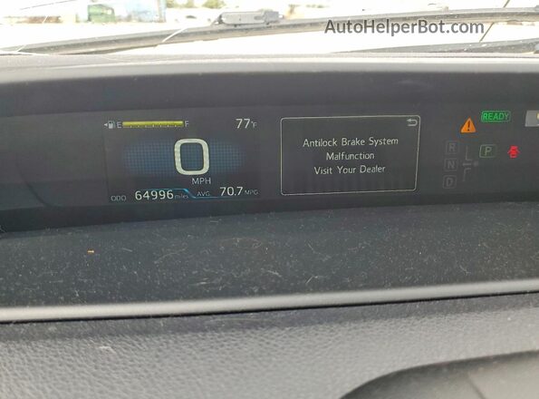 JTDKAMFP8N3203435 2022 TOYOTA PRIUS Silver ხელსაწყოთა პანელის ხედი