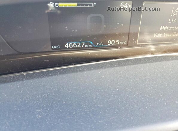 JTDKAMFP8N3215794 2022 TOYOTA PRIUS Gray Սարքավորումների վահանակի տեսք
