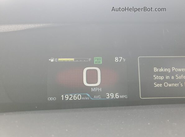 JTDKAMFP9N3215416 2022 TOYOTA PRIUS Серебряный Вид щитка приборов