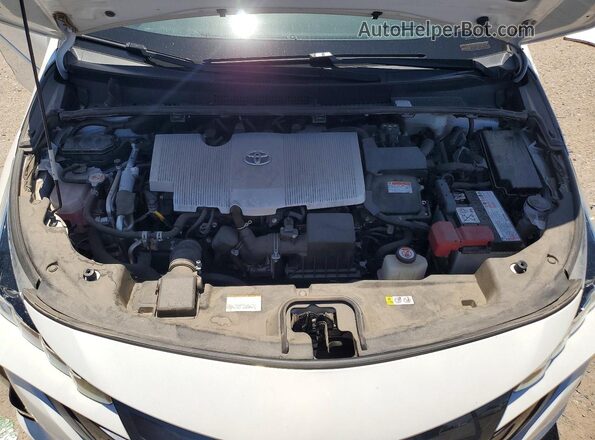 JTDKAMFPXM3191240 2021 TOYOTA PRIUS White უკანა სალონის ხედი