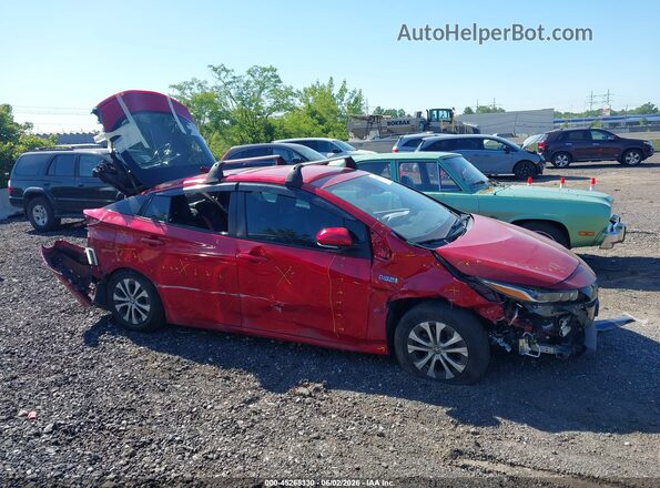 JTDKAMFPXN3222682 2022 TOYOTA PRIUS PRIME Red Սալոնի հետևի տեսք