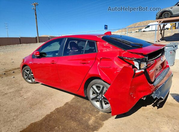 JTDKAMFU0M3139718 2021 TOYOTA PRIUS Red Trasero izquierdo