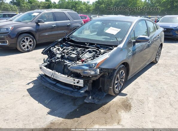 JTDKAMFU2M3130468 2021 TOYOTA PRIUS Gray 