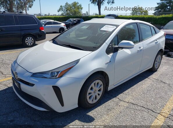 JTDKAMFU2M3134732 2021 TOYOTA PRIUS White Առջևի ձախ երեք քառորդ տեսարան