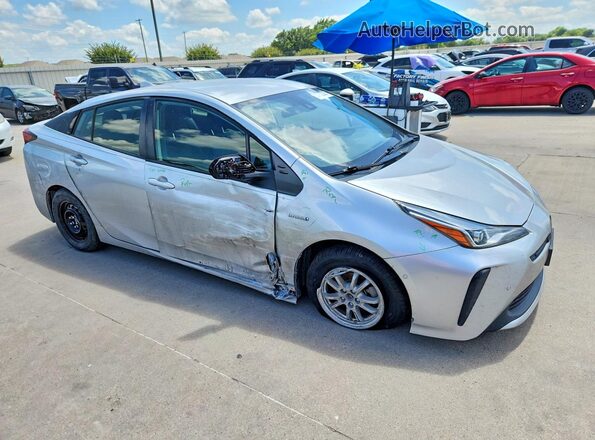 JTDKAMFU2M3145794 2021 TOYOTA PRIUS Silver Delantero derecho