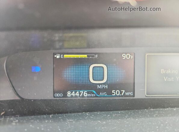 JTDKAMFU3M3151667 2021 TOYOTA PRIUS White Instrument cluster view