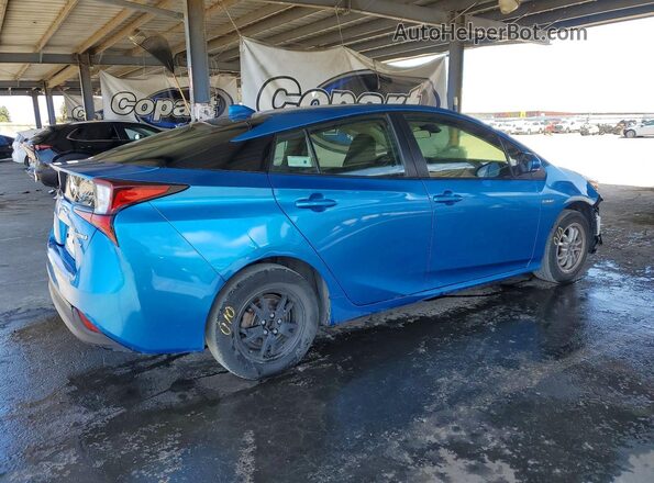 JTDKAMFU4M3127846 2021 TOYOTA PRIUS Blue Trasero derecho