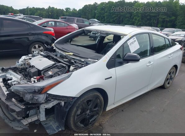 JTDKAMFU4M3128401 2021 TOYOTA PRIUS White Առջևի ձախ երեք քառորդ տեսարան