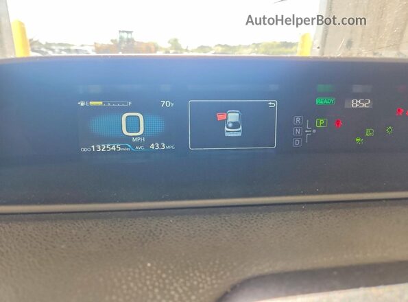JTDKAMFU4M3140662 2021 TOYOTA PRIUS Blue Вид щитка приладів