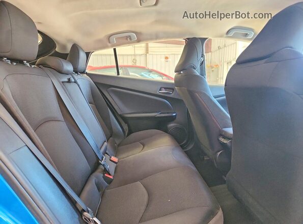 JTDKAMFU4M3140662 2021 TOYOTA PRIUS Blue Вид задніх сидінь