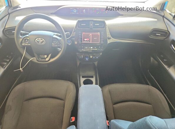 JTDKAMFU4M3140662 2021 TOYOTA PRIUS Blue Вид панелі приладів