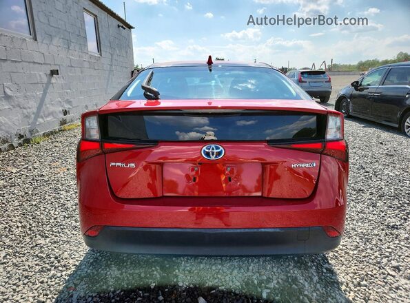 JTDKAMFU4N3186297 2022 TOYOTA PRIUS Red Вид ззаду