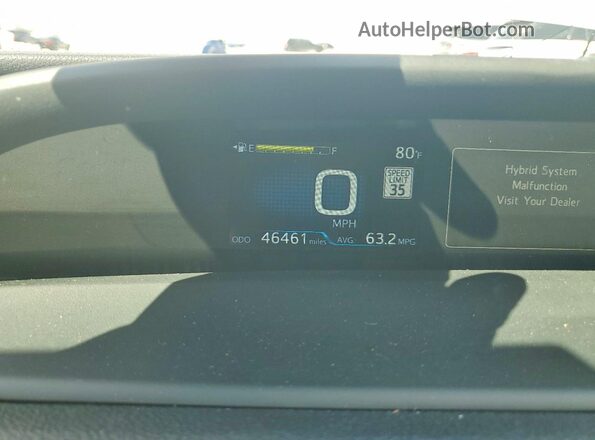 JTDKAMFU5M3139715 2021 TOYOTA PRIUS Серебряный Вид щитка приборов