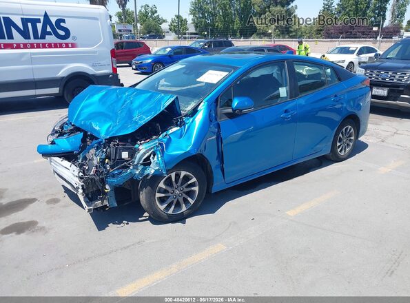 JTDKAMFU6M3130179 2021 TOYOTA PRIUS Blue წინა მარცხენა ხედი სამი მეოთხედიდან