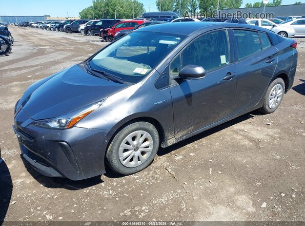 JTDKAMFU6M3134054 2021 TOYOTA PRIUS Gray წინა მარცხენა ხედი სამი მეოთხედიდან