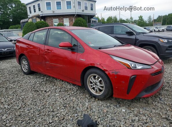 JTDKAMFU6M3140016 2021 TOYOTA PRIUS Red Առջևի աջ