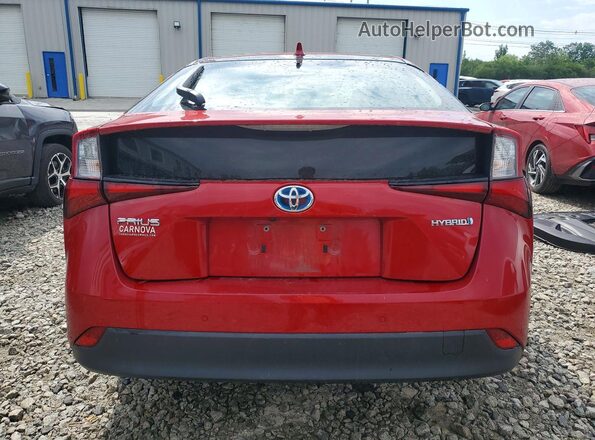 JTDKAMFU6M3140016 2021 TOYOTA PRIUS Red Հետևի տեսք