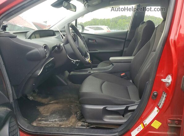 JTDKAMFU6M3140016 2021 TOYOTA PRIUS Red Սալոնի դիմացի տեսք