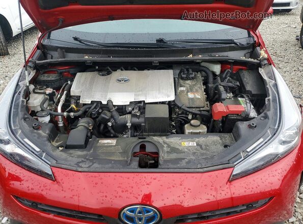 JTDKAMFU6M3140016 2021 TOYOTA PRIUS Red Սալոնի հետևի տեսք