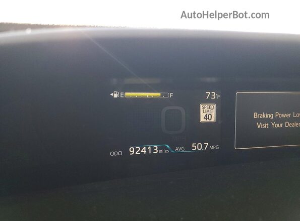 JTDKAMFU6M3151601 2021 TOYOTA PRIUS White Սարքավորումների վահանակի տեսք
