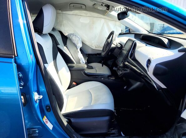 JTDKAMFU7M3136184 2021 TOYOTA PRIUS Blue Սալոնի դիմացի տեսք