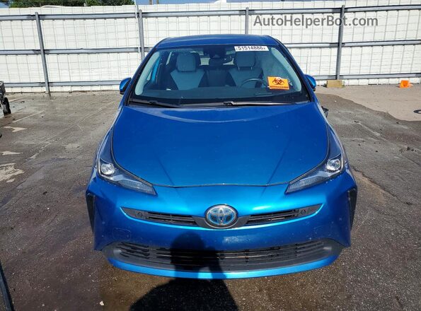 JTDKAMFU7M3136184 2021 TOYOTA PRIUS Blue Դիմացի տեսք