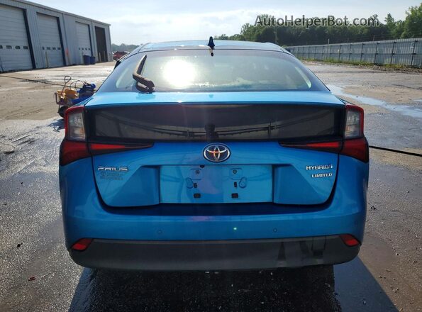 JTDKAMFU7M3136184 2021 TOYOTA PRIUS Blue Հետևի տեսք