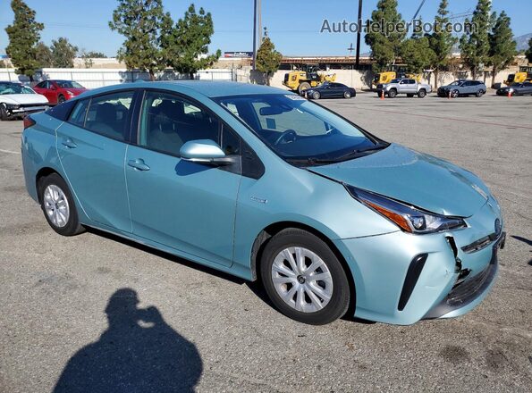 JTDKAMFU7M3150571 2021 TOYOTA PRIUS Teal Передня права чверть