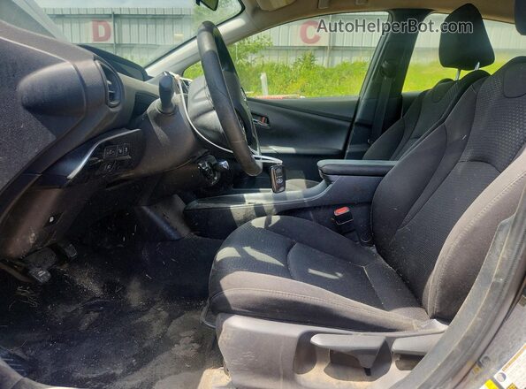 JTDKAMFU7M3151395 2021 TOYOTA PRIUS Black Front interior view