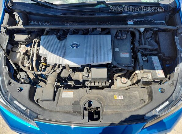 JTDKAMFU7N3186620 2022 TOYOTA PRIUS Blue უკანა სალონის ხედი