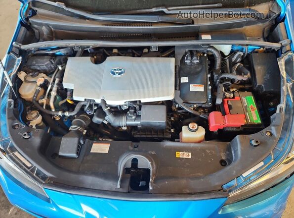JTDKAMFU8M3148053 2021 TOYOTA PRIUS Blue Rear interior view