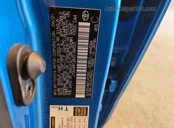 JTDKAMFU8M3148053 2021 TOYOTA PRIUS Blue Engine compartment view