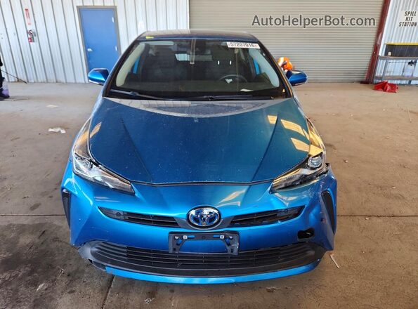 JTDKAMFU8M3148053 2021 TOYOTA PRIUS Blue Front view
