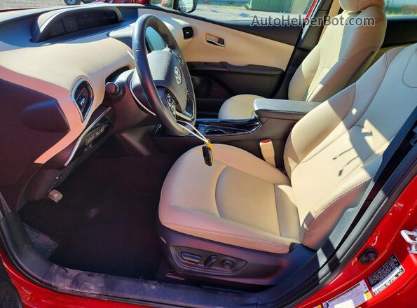 JTDKAMFU8N3172290 2022 TOYOTA PRIUS Red Вид салону спереду