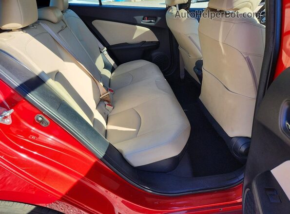 JTDKAMFU8N3172290 2022 TOYOTA PRIUS Red Вид задніх сидінь