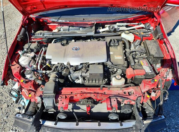 JTDKAMFU8N3172290 2022 TOYOTA PRIUS Red Вид задньої частини салону