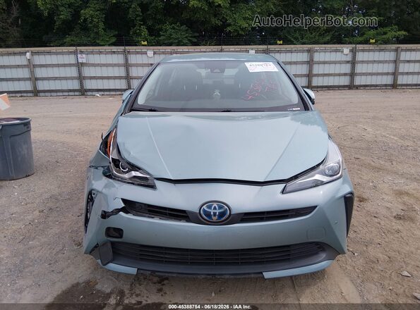 JTDKAMFUXM3138351 2021 TOYOTA PRIUS Blue Instrument cluster view