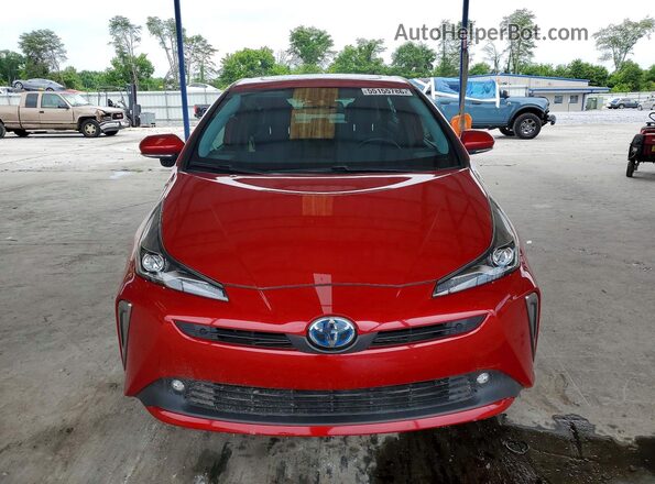 JTDKAMFUXN3184845 2022 TOYOTA PRIUS Красный Вид спереди