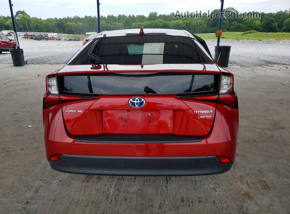 JTDKAMFUXN3184845 2022 TOYOTA PRIUS Красный Вид сзади